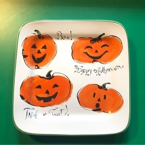 Halloween Rosanna 11x11 Serving Tray Cookie Plate Trick or Treat